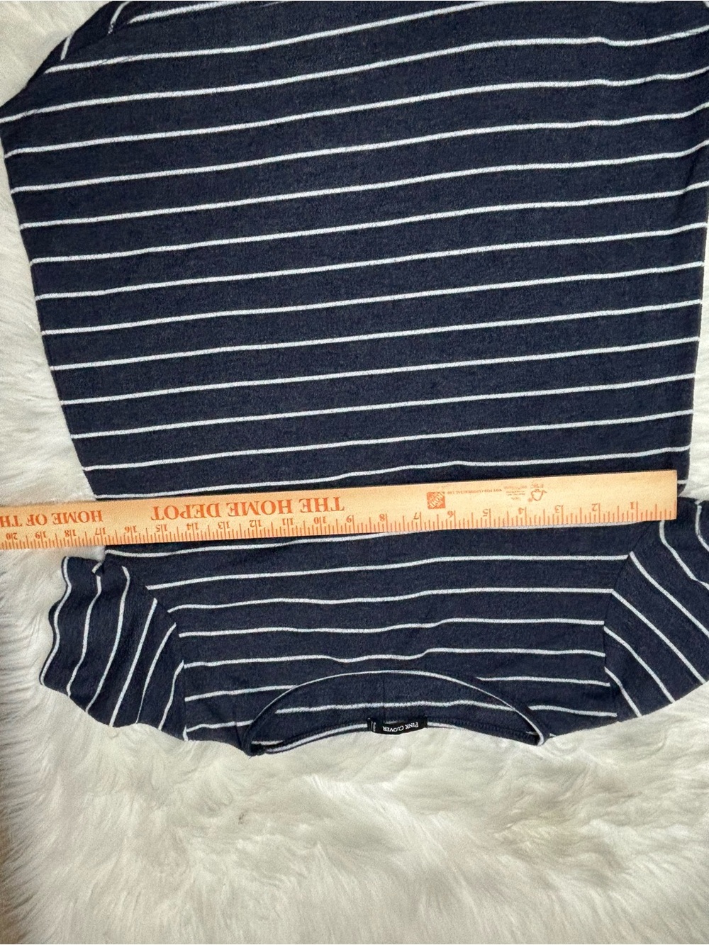 Pink Clover Navy and White Striped Short Sleeve Tee - Picture 4 of 5